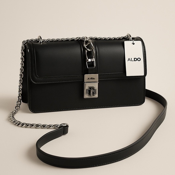 Aldo Lanaddlaen Small Black Crossbody Bag - New with Tags - Picture 1 of 16